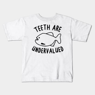 Teeth Piranha Bites Chasing Carnivorous Fish Kids T-Shirt